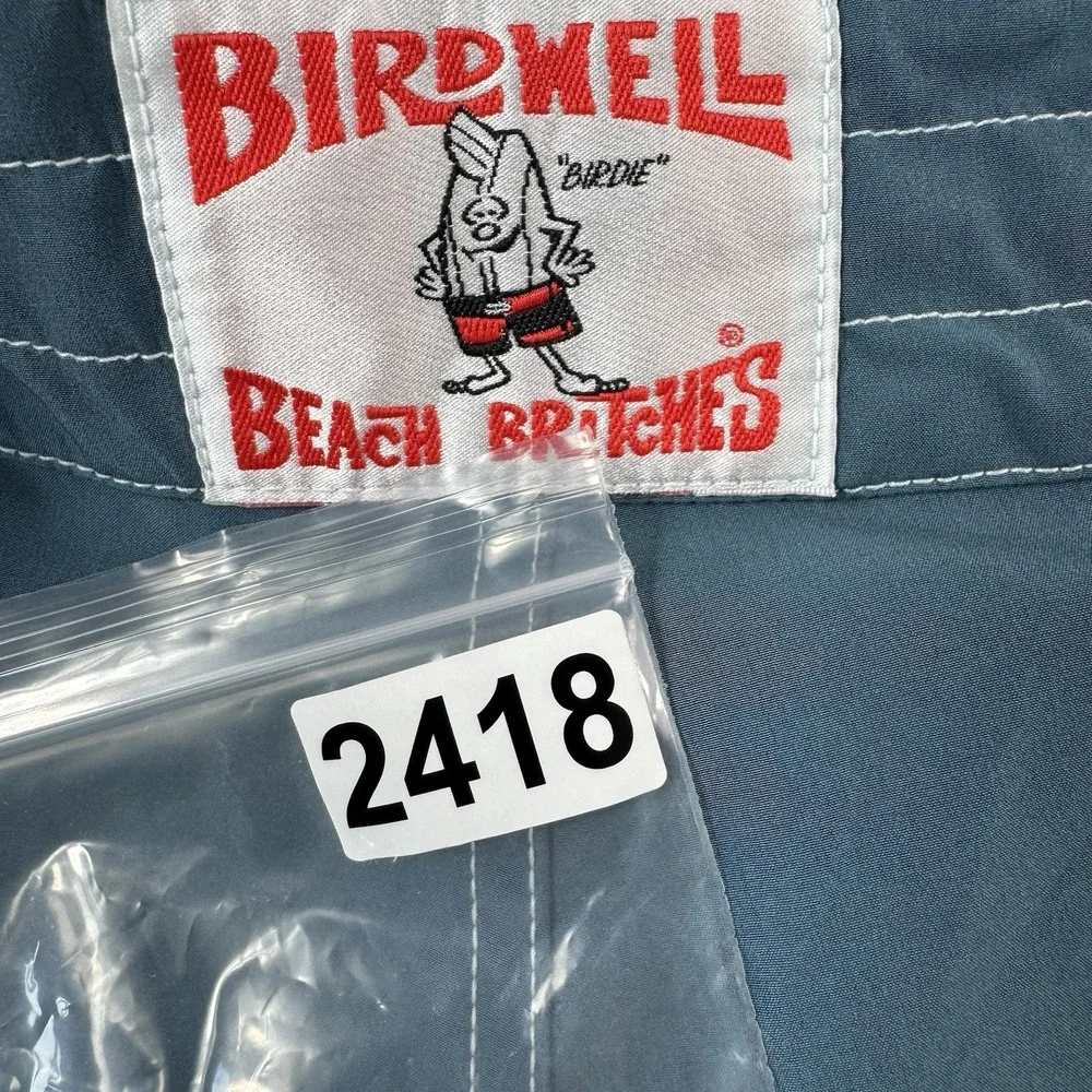Birdwell Beach Britches Blue Nylon Mens Unlined Boardshorts Size 40